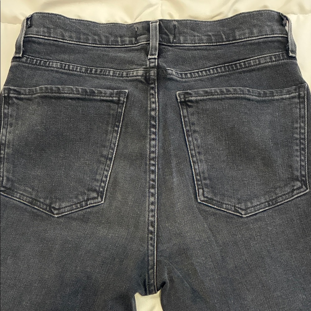 Agolde Women's Nico High-Rise Slim Cropped Jeans Faded Black Size 25 - Picture 10 of 11